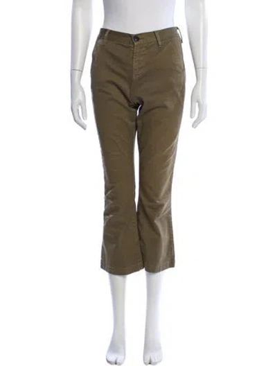 Pre-owned Frame Straight Leg Pants In Green