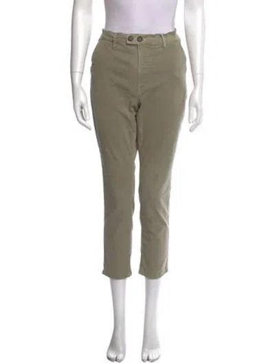 Pre-owned Frame Straight Leg Pants In Green
