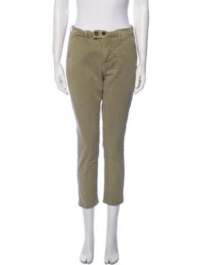 Pre-owned Frame Straight Leg Pants In Green