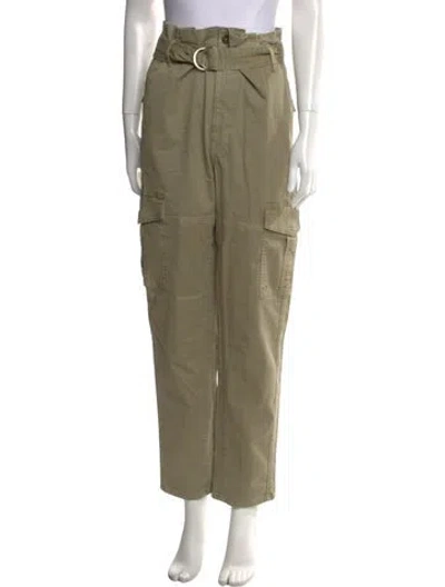 Pre-owned Frame Straight Leg Pants In Green