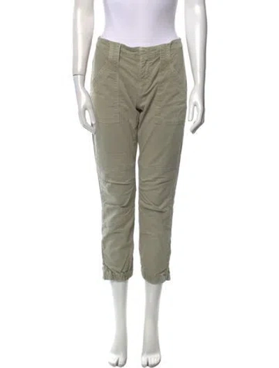 Pre-owned Frame Straight Leg Pants In Green