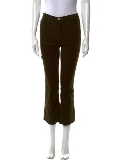 Pre-owned Frame Straight Leg Pants In Green