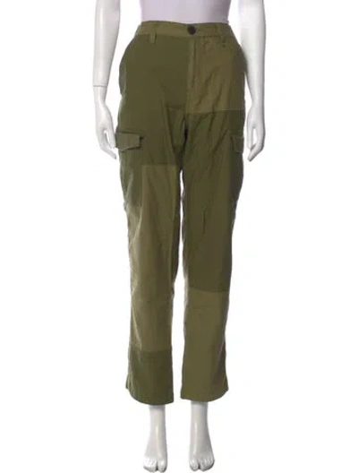 Pre-owned Frame Straight Leg Pants In Green