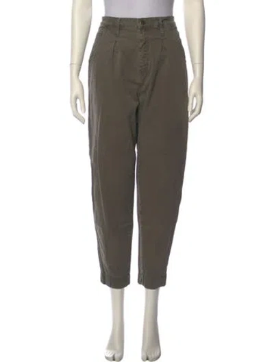 Pre-owned Frame Straight Leg Pants In Green