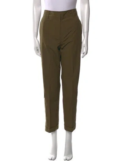 Pre-owned Frame Straight Leg Pants In Green