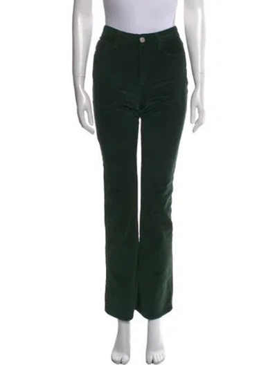 Pre-owned Frame Straight Leg Pants In Green