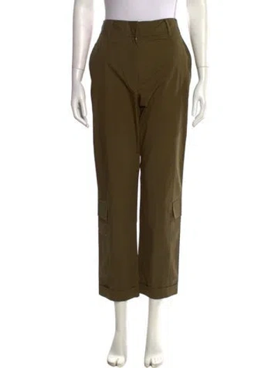 Pre-owned Frame Straight Leg Pants In Green