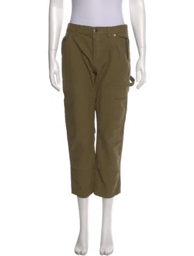 Pre-owned Frame Straight Leg Pants In Green