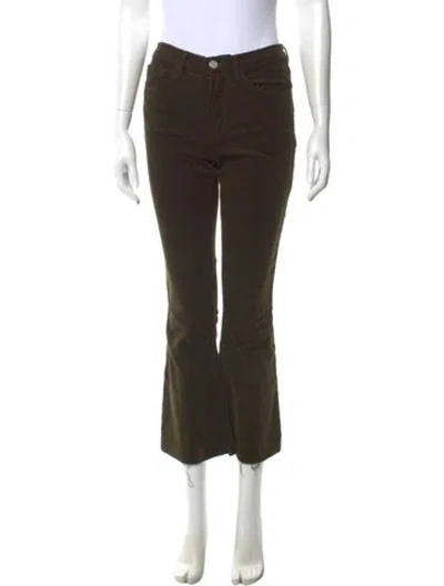 Pre-owned Frame Straight Leg Pants In Green