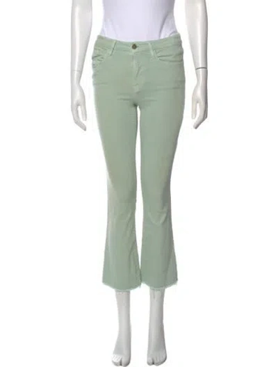Pre-owned Frame Straight Leg Pants In Green