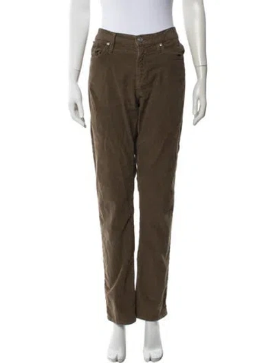 Pre-owned Frame Straight Leg Pants In Green