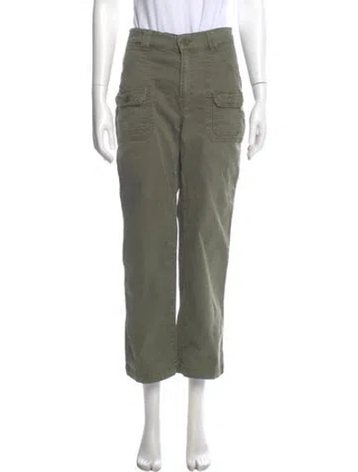 Pre-owned Frame Straight Leg Pants In Green