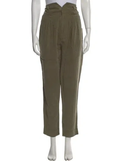 Pre-owned Frame Straight Leg Pants In Green