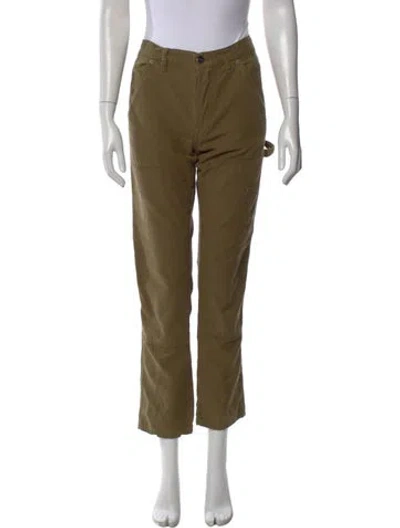 Pre-owned Frame Straight Leg Pants In Green