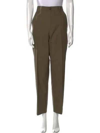 Pre-owned Frame Straight Leg Pants In Green