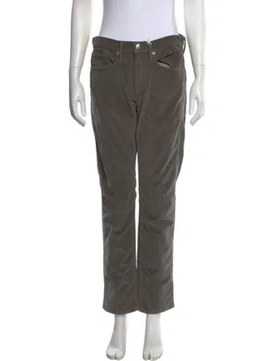 Pre-owned Frame Straight Leg Pants In Green