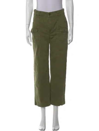 Pre-owned Frame Straight Leg Pants In Green