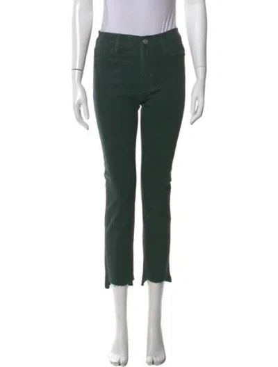 Pre-owned Frame Straight Leg Pants In Green