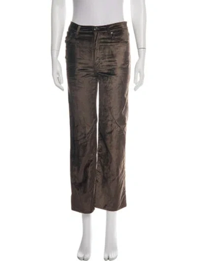 Pre-owned Frame Straight Leg Pants In Green