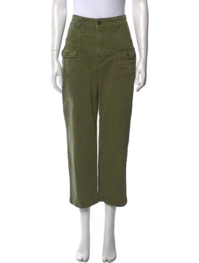 Pre-owned Frame Straight Leg Pants In Green