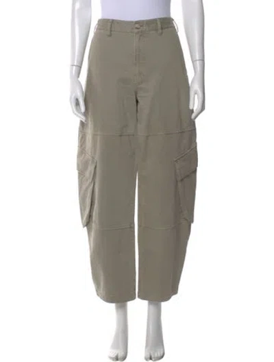 Pre-owned Frame Straight Leg Pants In Green