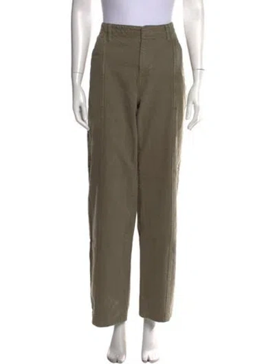 Pre-owned Frame Straight Leg Pants In Green