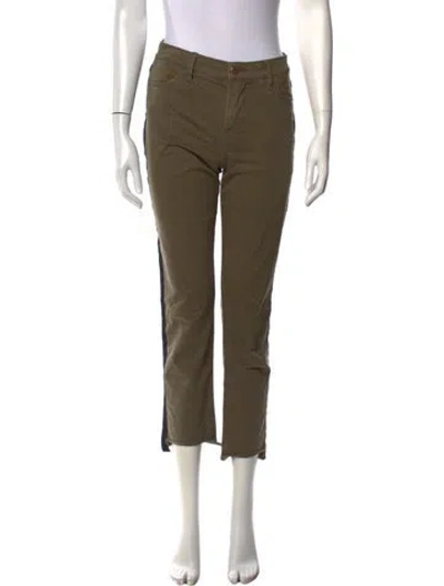 Pre-owned Frame Straight Leg Pants In Green