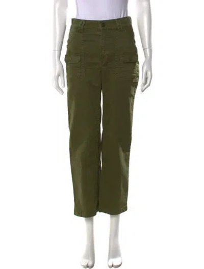 Pre-owned Frame Straight Leg Pants In Green