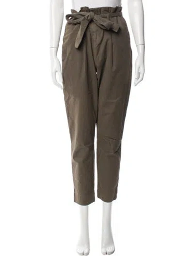 Pre-owned Frame Straight Leg Pants In Green