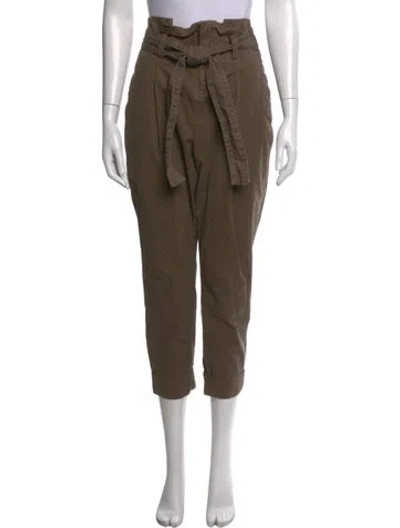 Pre-owned Frame Straight Leg Pants In Green