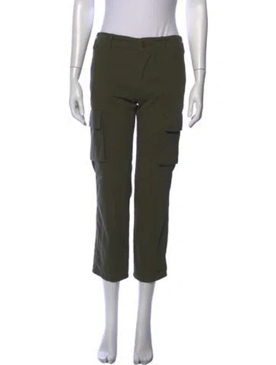 Pre-owned Frame Straight Leg Pants In Green