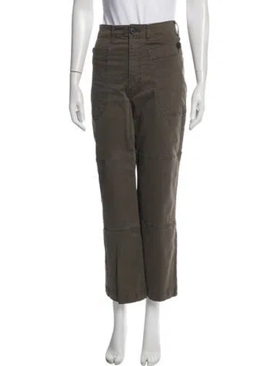 Pre-owned Frame Straight Leg Pants In Green