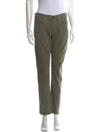 Pre-owned Frame Straight Leg Pants In Green
