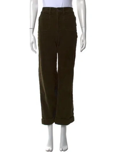 Pre-owned Frame Straight Leg Pants In Green