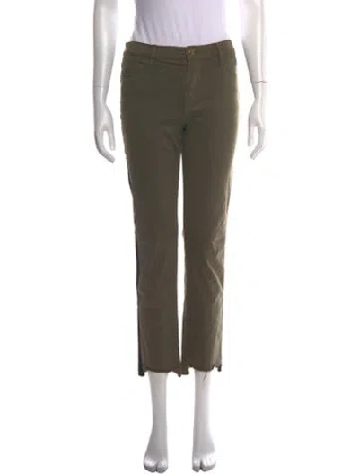 Pre-owned Frame Straight Leg Pants In Green