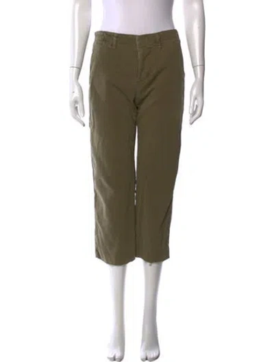 Pre-owned Frame Straight Leg Pants In Green