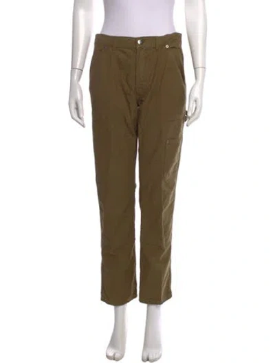 Pre-owned Frame Straight Leg Pants In Green