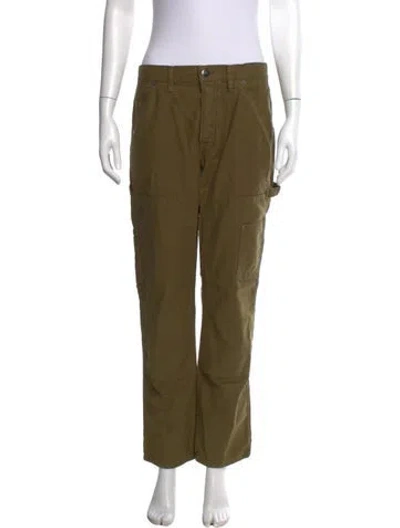 Pre-owned Frame Straight Leg Pants In Green