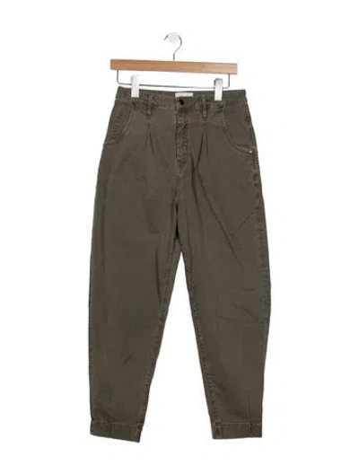 Pre-owned Frame Straight Leg Pants In Green