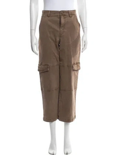 Pre-owned Frame Straight Leg Pants In Green