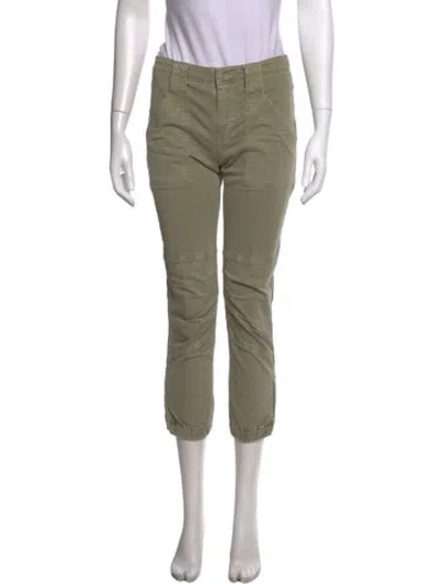 Pre-owned Frame Straight Leg Pants In Green