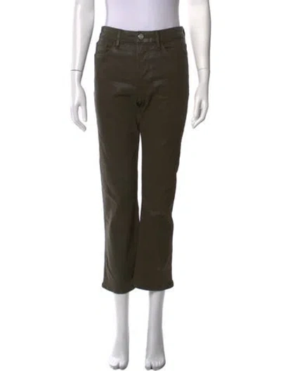 Pre-owned Frame Straight Leg Pants In Green