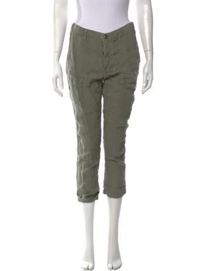 Pre-owned Frame Straight Leg Pants In Green