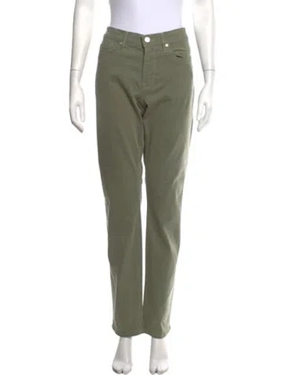 Pre-owned Frame Straight Leg Pants In Green