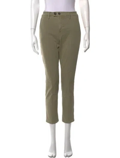 Pre-owned Frame Straight Leg Pants In Green