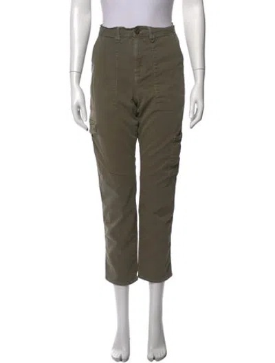 Pre-owned Frame Straight Leg Pants In Green