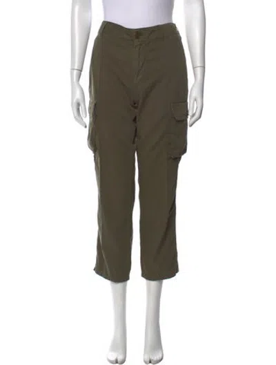 Pre-owned Frame Straight Leg Pants In Green