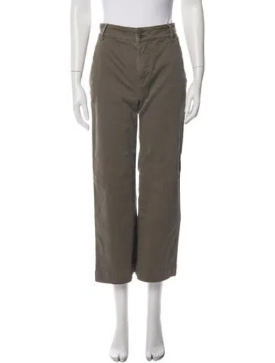 Pre-owned Frame Straight Leg Pants In Green