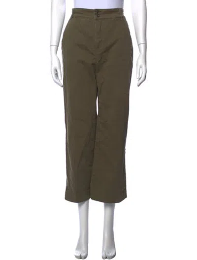 Pre-owned Frame Straight Leg Pants In Green
