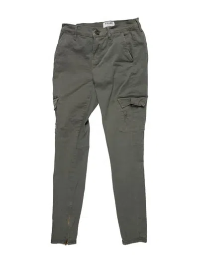 Pre-owned Frame Straight Leg Pants In Grey